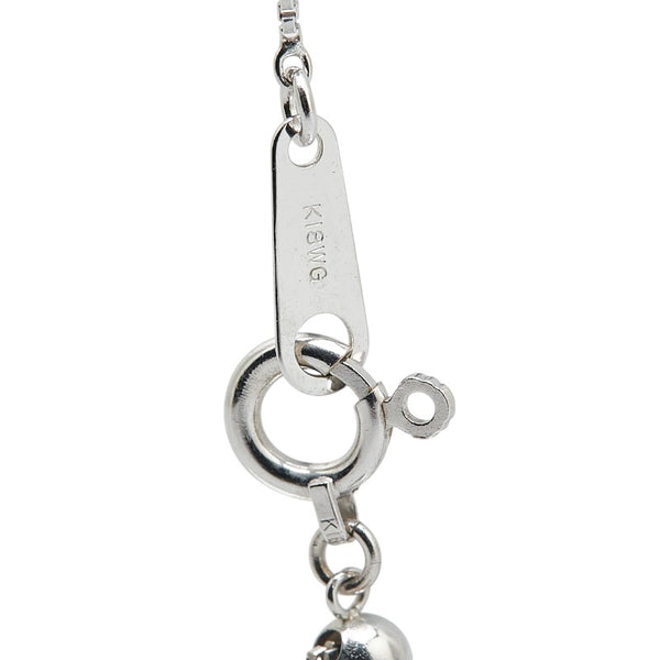 K18WG ホワイトゴールド ルビー0.72ct クロス 十字架 モチーフ ペンダントネックレス レディース 【中古】