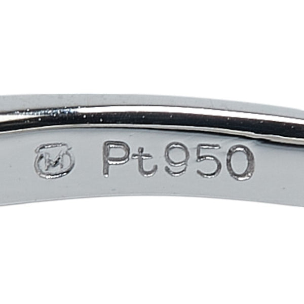 ミキモト Pt950 プラチナ アコヤパール8.3mm ダイヤ リング 指輪 レディース MIKIMOTO 9号 【中古】