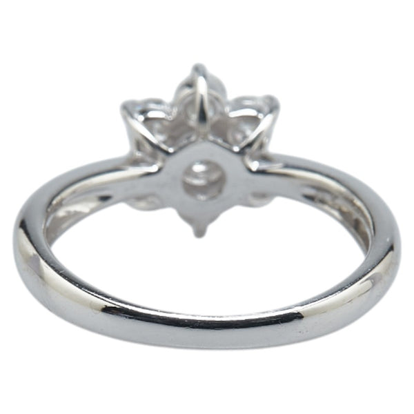 Pt900 プラチナ ダイヤ0.50ct フラワー 花 モチーフ リング 指輪 レディース 7号 【中古】