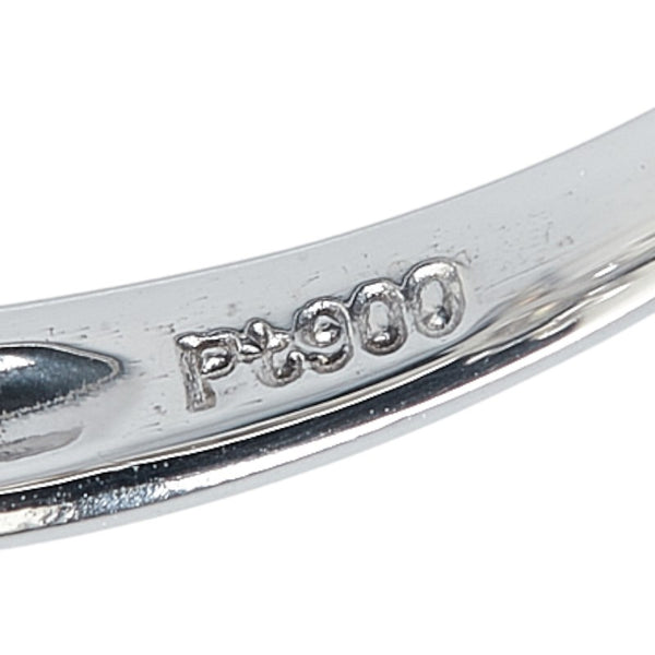 Pt900 プラチナ ダイヤ0.50ct フラワー 花 モチーフ リング 指輪 レディース 7号 【中古】