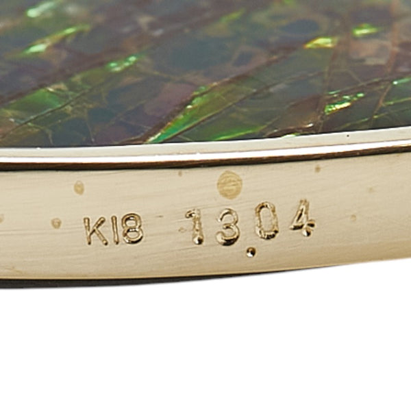 K18YG イエローゴールド アンモライト13.04ct ペンダントトップ レディース 【中古】