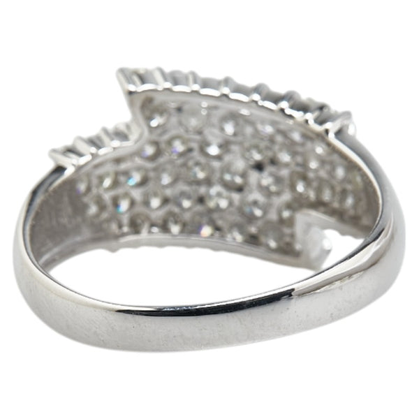 K14WG ホワイトゴールド ダイヤ1.00ct リング 指輪 メンズ 18号 【中古】