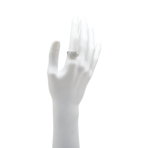 K14WG ホワイトゴールド ダイヤ1.00ct リング 指輪 メンズ 18号 【中古】