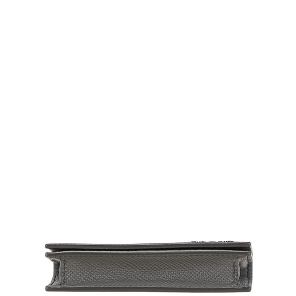 プラダ サフィアーノ カードケース グレー レザー レディース PRADA 【中古】