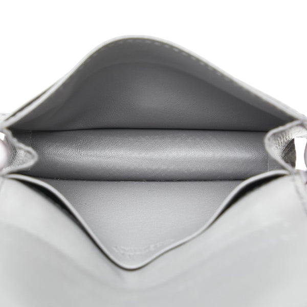 プラダ サフィアーノ カードケース グレー レザー レディース PRADA 【中古】