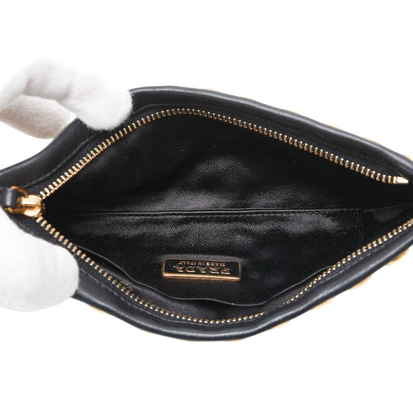 プラダ 三角ロゴプレート ペンケース ポーチ ブラック レザー レディース PRADA 【中古】