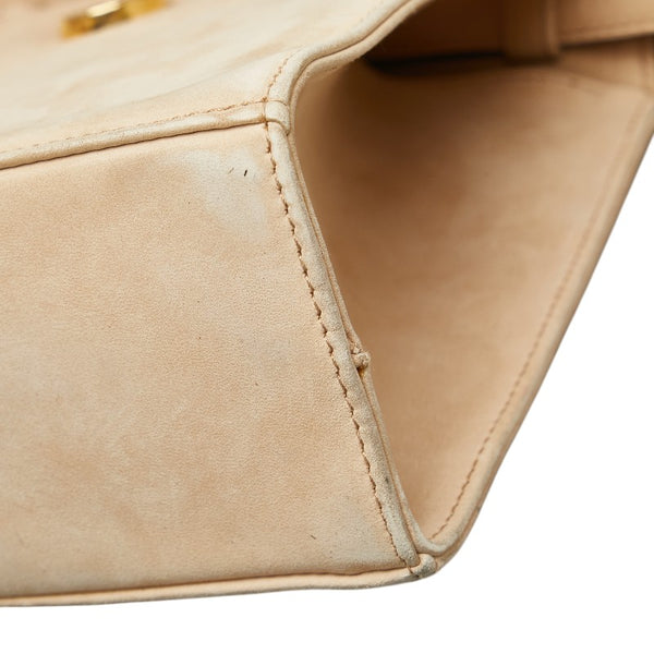 サルヴァトーレフェラガモ ヴァラリボン ハンドバッグ ショルダーバッグ 2WAY ベージュ ブラック スウェード レザー レディース Salvatore Ferragamo 【中古】