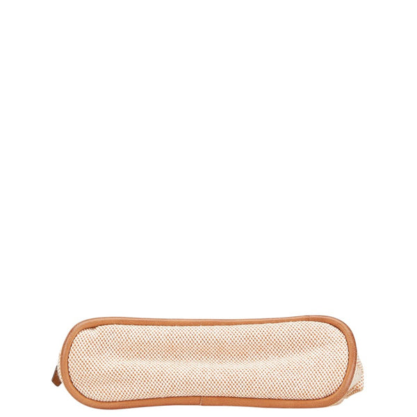 エルメス ボリードポーチ ポーチ ベージュ オレンジ キャンバス レディース HERMES 【中古】