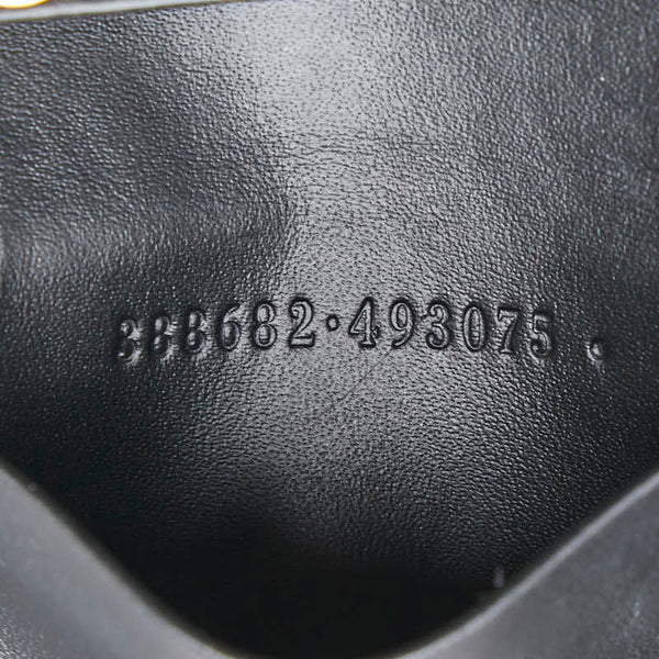 グッチ グッチシマ リボン ６連 キーケース 388682 ブラック レザー レディース GUCCI 【中古】