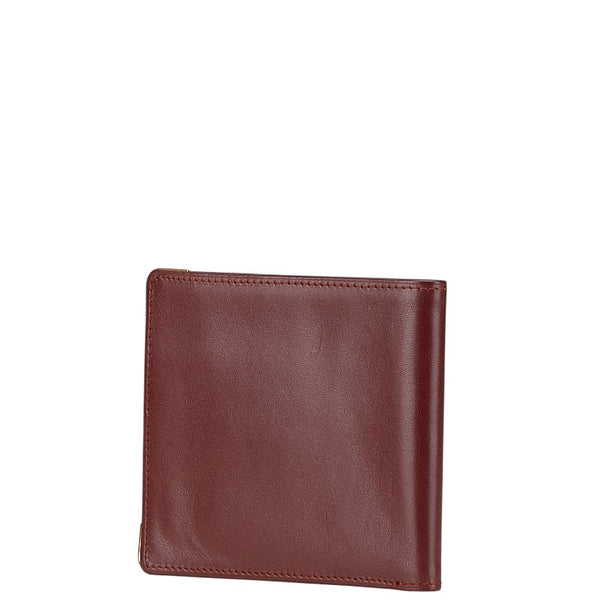 カルティエ マストライン マスト ドゥ 札入れ ボルト レッド レザー レディース CARTIER 【中古】