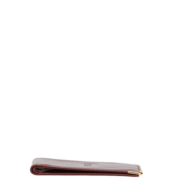 カルティエ マストライン マスト ドゥ 札入れ ボルト レッド レザー レディース CARTIER 【中古】