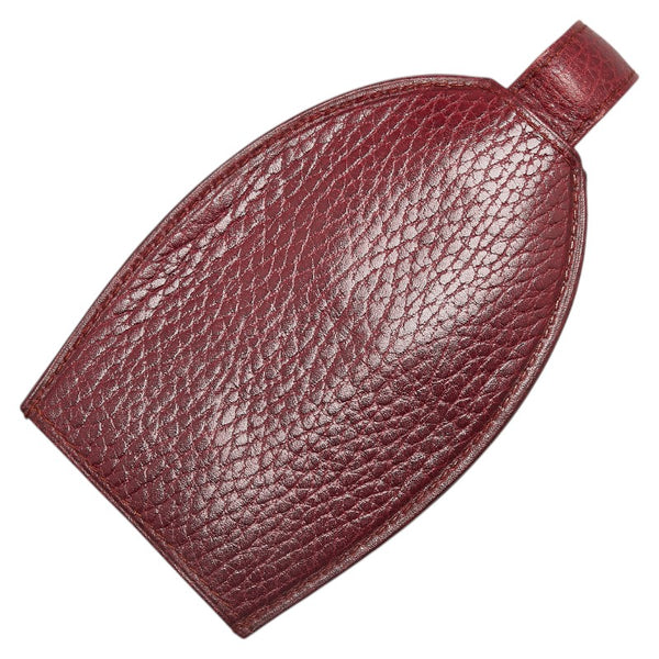 カルティエ 2C キーリング クロシェット ワインレッド ボルドー レザー レディース CARTIER 【中古】