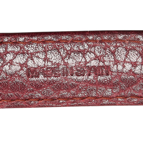 カルティエ 2C キーリング クロシェット ワインレッド ボルドー レザー レディース CARTIER 【中古】