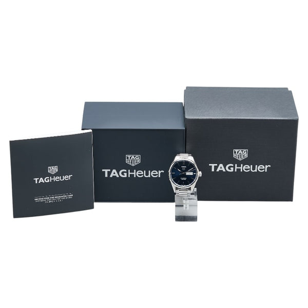 タグホイヤー カレラ キャリバー5 腕時計 WAR201E 自動巻き ネイビー文字盤 ステンレススチール メンズ TAG HEUER 【中古】