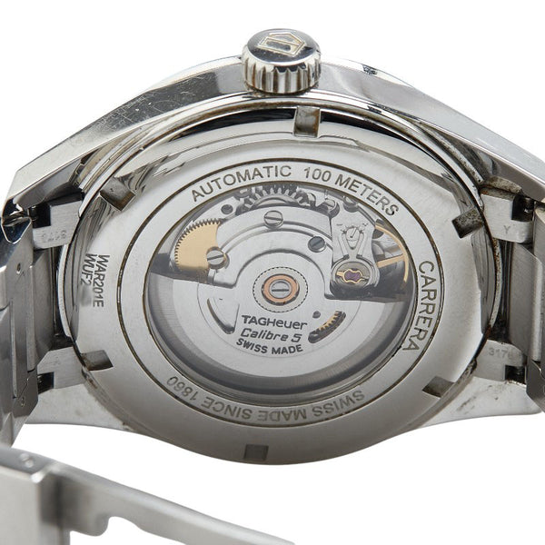 タグホイヤー カレラ キャリバー5 腕時計 WAR201E 自動巻き ネイビー文字盤 ステンレススチール メンズ TAG HEUER 【中古】
