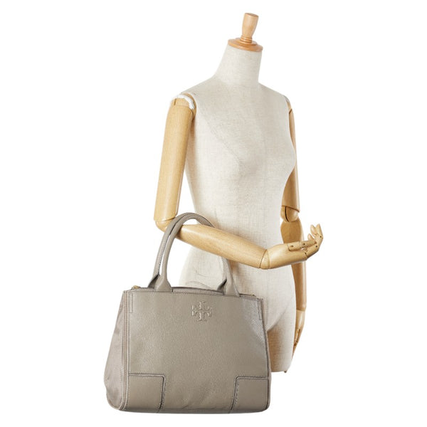 トリーバーチ ハンドバッグ ショルダーバッグ グレージュ レザー レディース Tory Burch 【中古】
