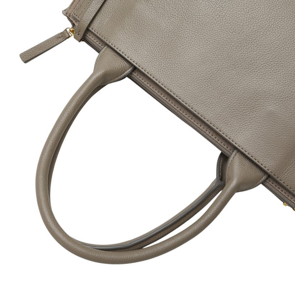 トリーバーチ ハンドバッグ ショルダーバッグ グレージュ レザー レディース Tory Burch 【中古】