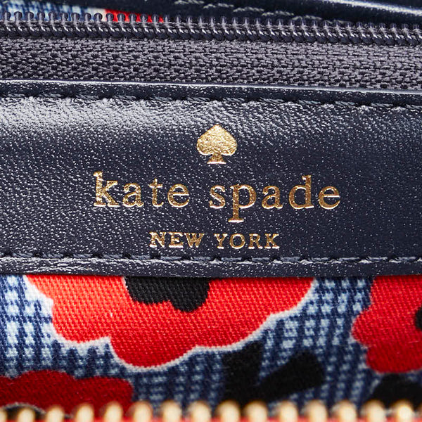ケイトスペード ラウンドファスナー 長財布 レッド エナメル レディース Kate Spade 【中古】