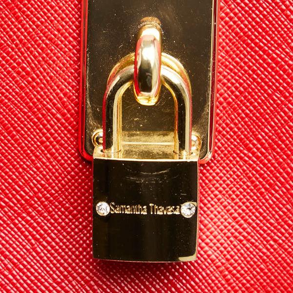 サマンサタバサ ハンドバッグ レッド レザー レディース Samantha Thavasa 【中古】