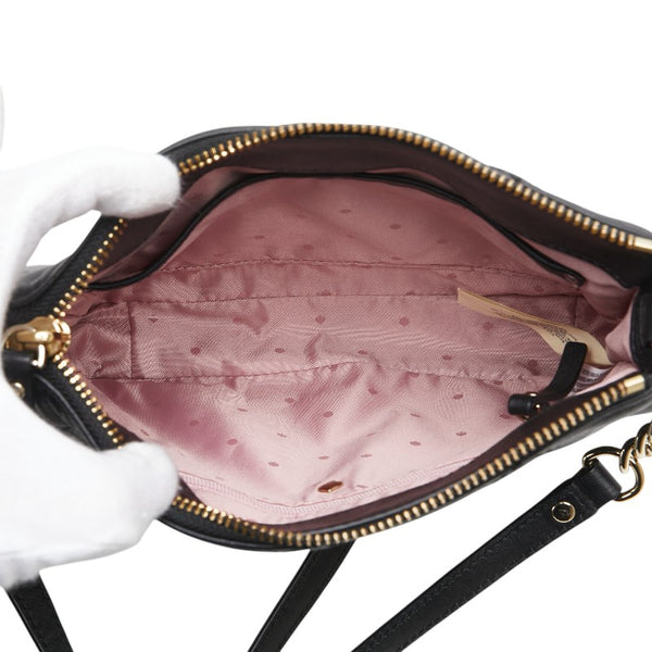 ケイトスペード 斜め掛け ショルダーバッグ ブラック レザー レディース Kate Spade 【中古】