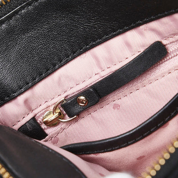 ケイトスペード 斜め掛け ショルダーバッグ ブラック レザー レディース Kate Spade 【中古】