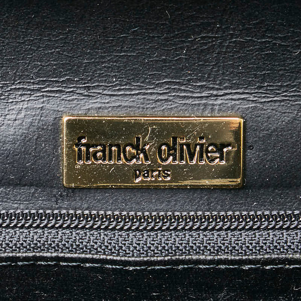 フランクオリビエ frank olivie ハンドバッグ ショルダーバッグ 2WAY ブラック オーストリッチ オーストリッチ レディース 【中古】