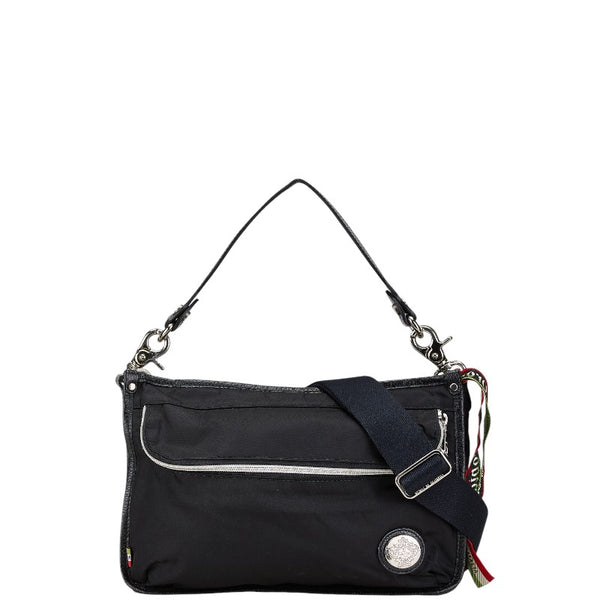 オロビアンコ ハンドバッグ ショルダーバッグ ブラック マルチカラー ナイロン レザー メンズ Orobianco 【中古】