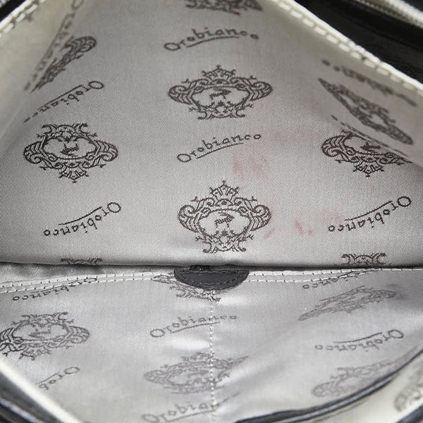 オロビアンコ ハンドバッグ ショルダーバッグ ブラック マルチカラー ナイロン レザー メンズ Orobianco 【中古】