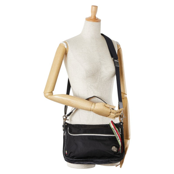 オロビアンコ ハンドバッグ ショルダーバッグ ブラック マルチカラー ナイロン レザー メンズ Orobianco 【中古】