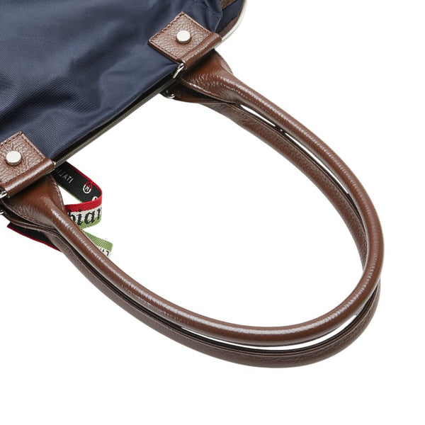 オロビアンコ トートバッグ ハンドバッグ ネイビー ブラウン ナイロン レザー レディース Orobianco 【中古】