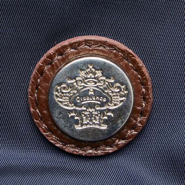 オロビアンコ トートバッグ ハンドバッグ ネイビー ブラウン ナイロン レザー レディース Orobianco 【中古】