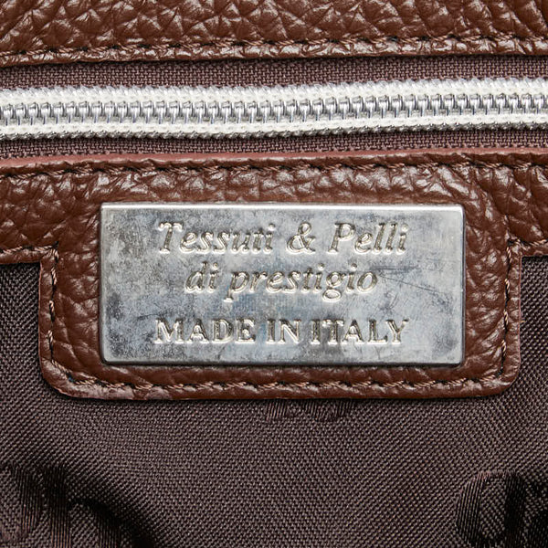 オロビアンコ トートバッグ ハンドバッグ ネイビー ブラウン ナイロン レザー レディース Orobianco 【中古】