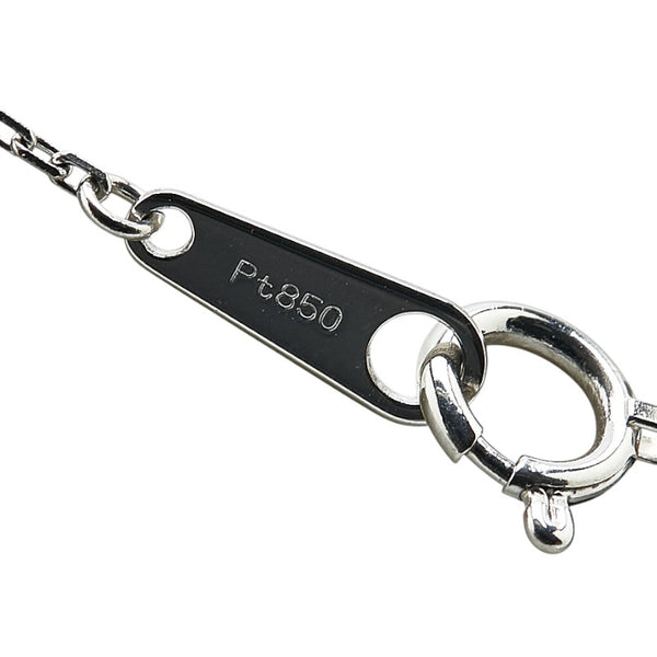 Pt900 プラチナ Pt850 プラチナ ダイヤ0.50ct 蛇 スネーク モチーフ ネックレス レディース 【中古】