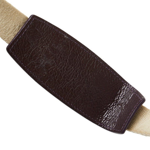 コーチ トライベッカ オプアート 斜め掛け ショルダーバッグ 43131 パープル ベージュ キャンバス エナメル レディース COACH 【中古】