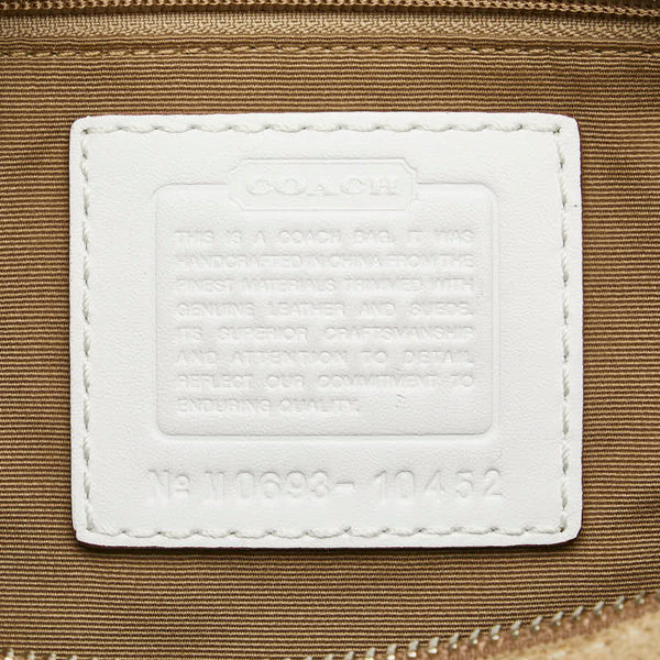 コーチ ミニボストンバッグ ショルダーバッグ 10452 ベージュ ブラウン マルチカラー キャンバス レザー レディース COACH 【中古】