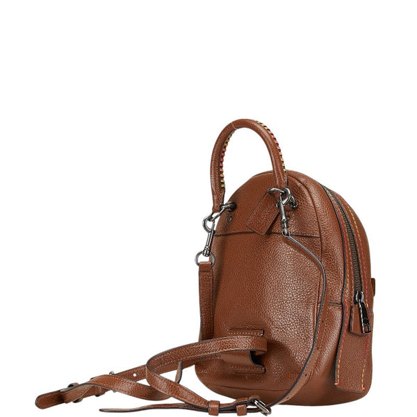コーチ リュック バックパック F31368 ブラウン マルチカラー レザー レディース COACH 【中古】