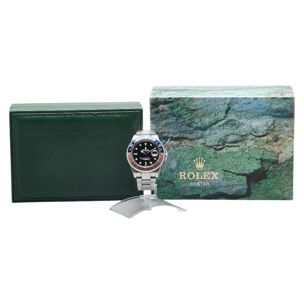 ロレックス GMTマスター2 腕時計 16710 自動巻き ブラック文字盤 ステンレススチール メンズ ROLEX 【中古】