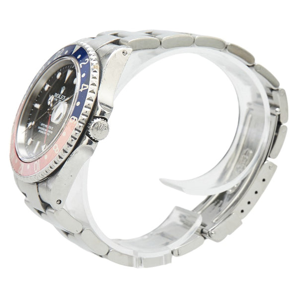 ロレックス GMTマスター2 腕時計 16710 自動巻き ブラック文字盤 ステンレススチール メンズ ROLEX 【中古】