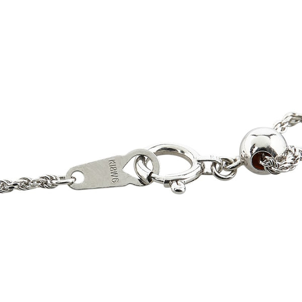 K18WG ホワイトゴールド ダイヤ1.12ct P イニシャル ペンダント ネックレス レディース 【中古】