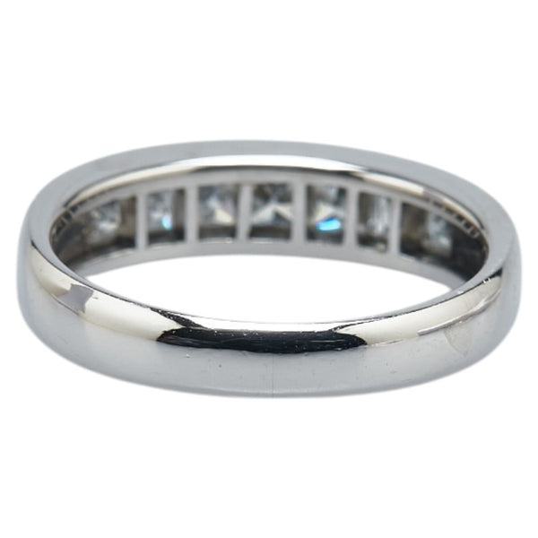 Pt900 プラチナ ダイヤ1.00ct 一文字 リング 指輪 レディース 12号 【中古】