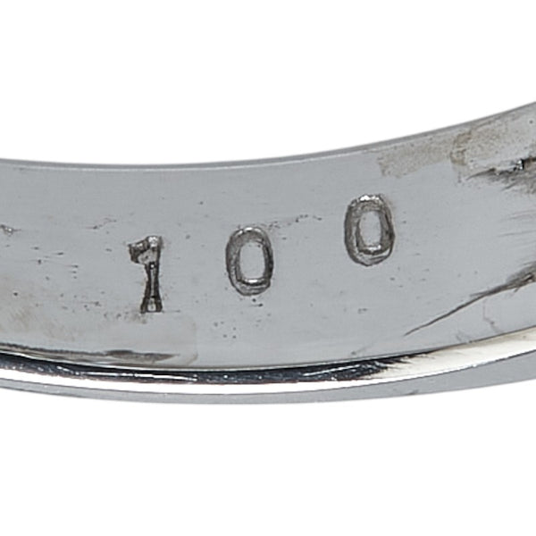 Pt900 プラチナ ダイヤ1.00ct 一文字 リング 指輪 レディース 12号 【中古】