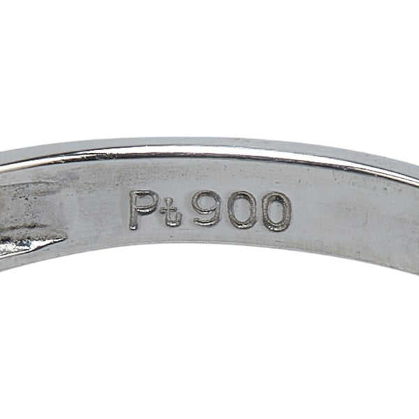 Pt900 プラチナ ダイヤ0.50ct 一文字 リング 指輪 レディース 13号 【中古】