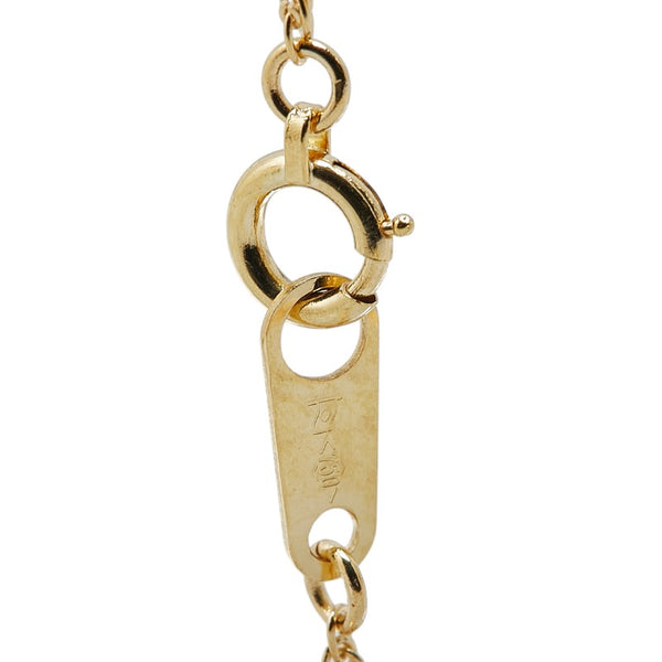 K18YG イエローゴールド ダイヤ0.22ct ネックレス レディース 【中古】