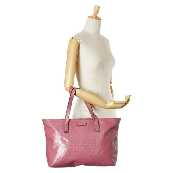 グッチ GGインプリメ トートバッグ ショルダーバッグ 211137 ピンク PVC レザー レディース GUCCI 【中古】
