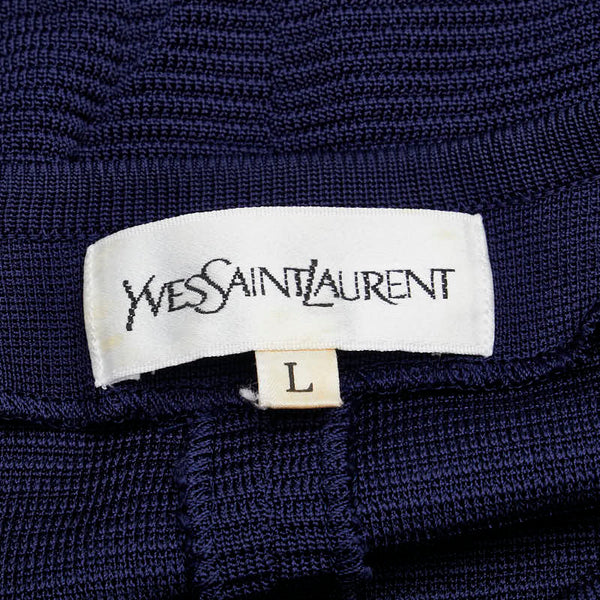 サンローラン カーディガン 半袖 サイズ：L ネイビー レーヨン レディース SAINT LAURENT 【中古】