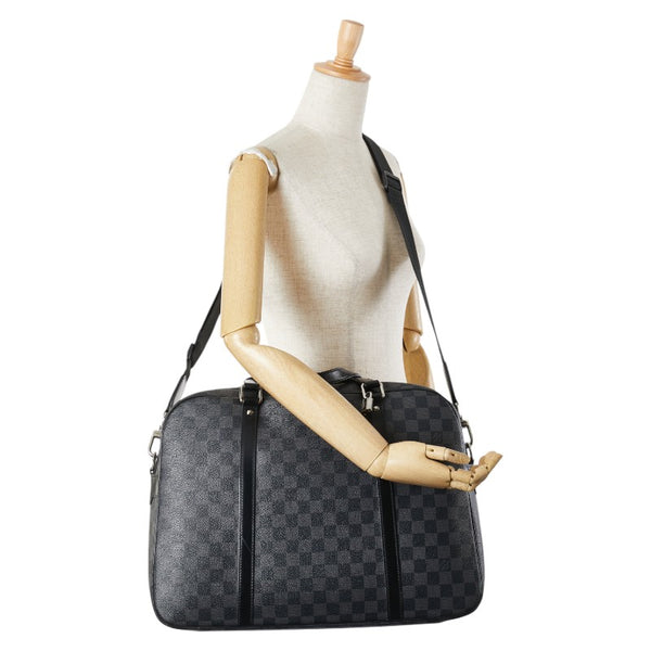 ルイ ヴィトン ダミエ グラフィット ヨーン ビジネスバッグ ショルダーバッグ 2WAY N48118 ブラック PVC レザー メンズ LOUIS VUITTON 【中古】