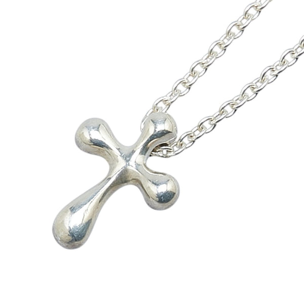 ティファニー スモールクロス ネックレス スターリングシルバー レディース TIFFANY&Co. 【中古】