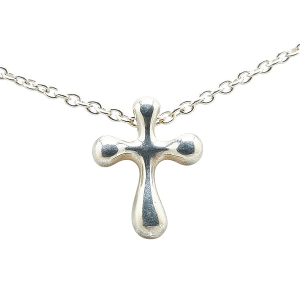 ティファニー スモールクロス ネックレス スターリングシルバー レディース TIFFANY&Co. 【中古】