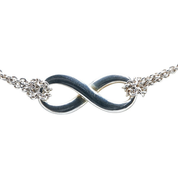 ティファニー インフィニティ ネックレス ダブルチェーン SV925 シルバー レディース TIFFANY&Co. 【中古】