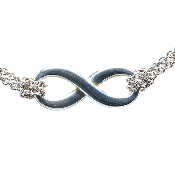ティファニー インフィニティ ネックレス ダブルチェーン SV925 シルバー レディース TIFFANY&Co. 【中古】